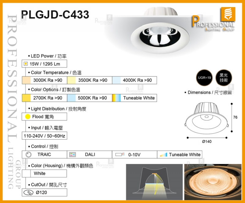 產品明細∣Professional Lighting Group-PLG精品燈飾∣LED燈具∣照明設備∣線型燈∣商空照明